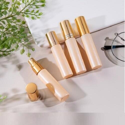 10ML Glass Mist Spray Bottle Gold Roll On Bottles For Essential Oils Pearl Cosmetic Container Perfume Atomizer Spray Bottle