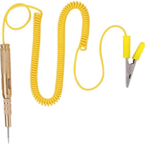 Auto Car Vehicle Circuit Tester DC 6V 12V 24V Light Bulb Voltage Test Pen Pencil Yellow Circuit Tester Pen Pencil New