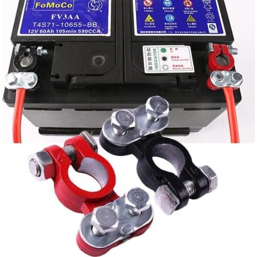 Universal 12V 24V Automotive Car Top Post Battery Terminals Aluminum-magnesium Alloy Wire Cable Auto Parts Battery Accessories