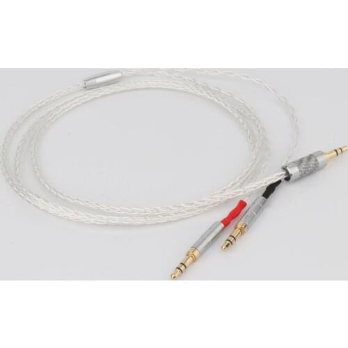 Preffair High Quality 8 Cores Silver Plated OCC Earphone Cable For Focal Clear Elear Elex Elegia Stellia