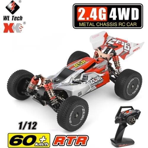 WLtoys 144001 2.4G RC Car Racing Competition 60 km/h Metal Chassis 4wd Electric RC Formula Cars Remote Control Toys for Children