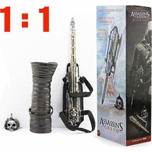 1:1 Pirate Hidden Blade Toys Edward Kenway Cosplay Action Figure Model Kids Toys For Birthday Gifts Movie Props Hidden Weapon