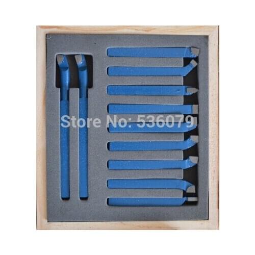 10mm,11pcs/set DIN standard carbide tipped lathe cutting tool set for mini lathe