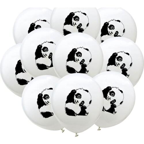 12inch Cute Panda Balloons Baby Shower Balloon Cartoon Wedding Decoration Birthday Party Supplies Panda Air Balls 10pcs