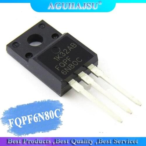 10PCS FQPF6N80C TO-220 6N80C 6N80 TO220 FQPF6N80 TO-220F new MOS FET transistor