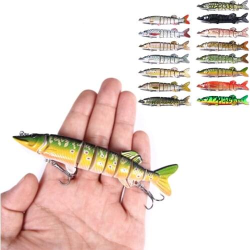 12.5cm 18.5g Sinking Wobblers Fishing Lures Multi Jointed Swimbait Hard Bait Fishing Tackle For Bass Isca Trout Muskie Walleye