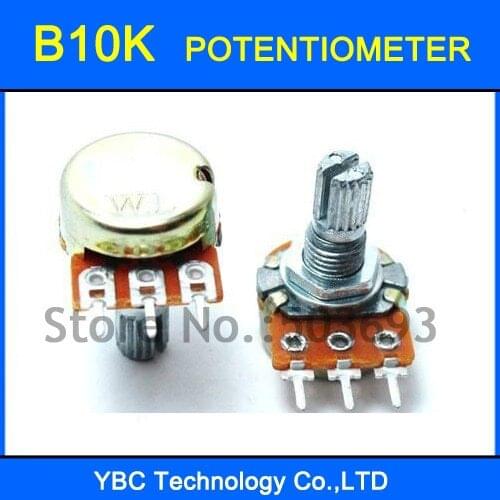 20pcs B10K 15MM 3 Pins Rotary Potentiometer Free Shipping