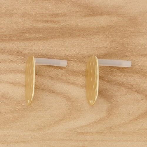 5 Pairs Gold Tone Alloy Geometric Irregular Round Stud Earrings for DIY Jewellery Making Accessories 19x12mm