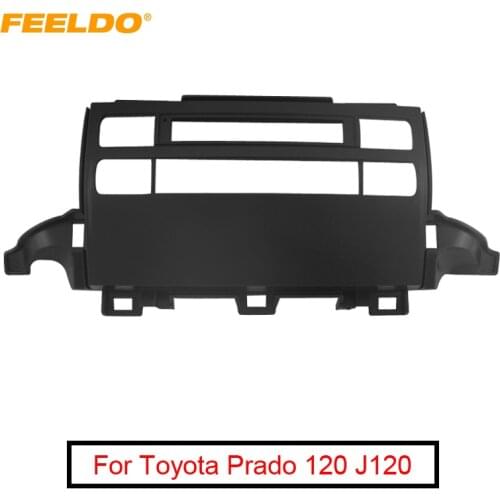 FEELDO Car Frame Panel Fascia For Toyota Prado 120 J120 Radio DVD Stereo Panel Dash Mounting Installation Trim Kit Face Frame