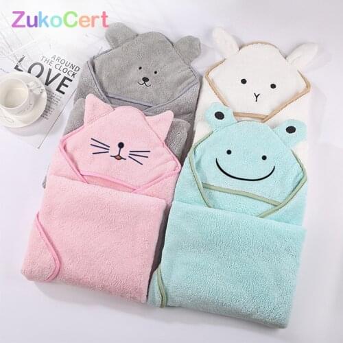 Baby Bathrobe Cute Animal Cartoon Baby Blanket Kids Hooded Bathrobe Toddler Baby Blanket Children Towel Baby Bath Towel Newborn