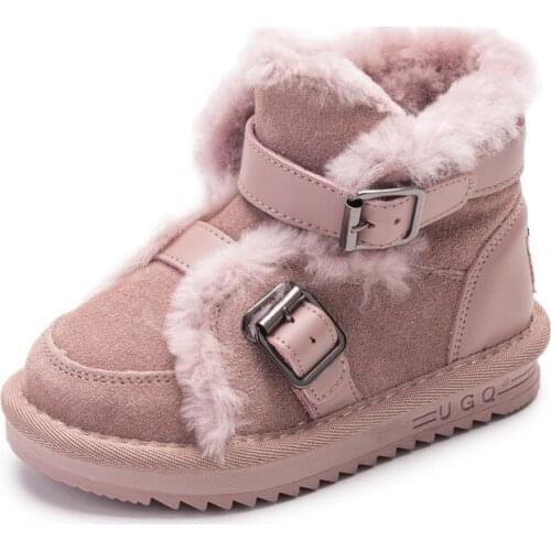 CMSOLO Boots Shoes Baby Kids Shoes Warm Snow Winter New Fashion Girls Boots Shoes Flat Heels Running Plush Girl Boots Shoes Kids