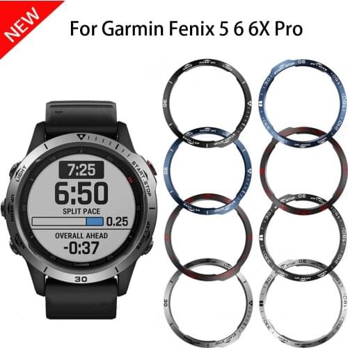 For Garmin Fenix 6 6X Smart Watch Ring Bezel Styling Frame Fenix 5 Plus Case Cover protector metal Ring Anti Scratch Protection