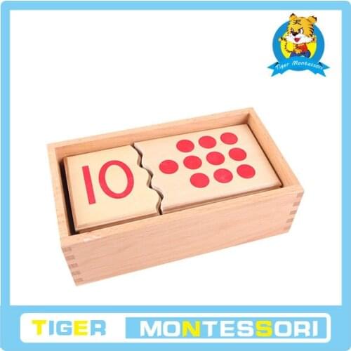 Montessori material wooden educational toy mathematics Number Puzzle 1-10