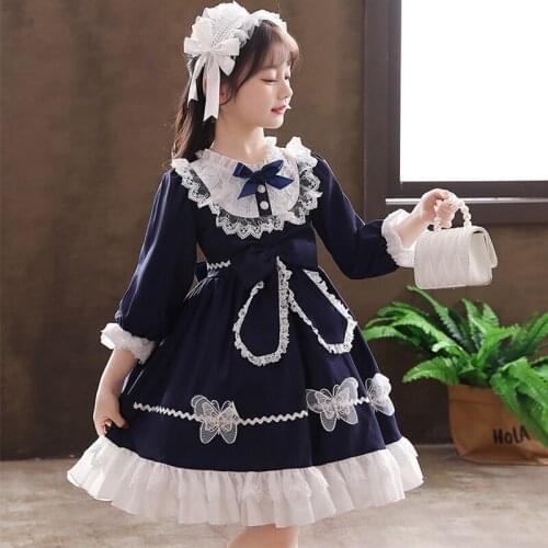 Children Party Fancy Dress for Girls Lolita Style Carnival Costume Birthday Party Princess Dress Up Art Shooting Clothes 3-12Y