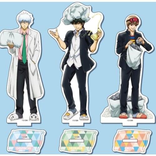 GINTAMA Pillow Series Shimura Shinpachi Sakata Gintoki Cartoon Acrylic Stand Model Plate Anime Desktop Toy Cosplay
