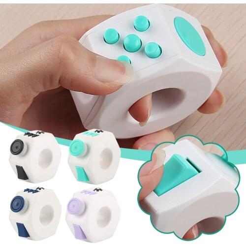 Relief Toy Stress Anxiety Rings Fidget Toys for Anxiety Roller Fingertip Toys Adult Children Finger Spinner Magic Rings Kids