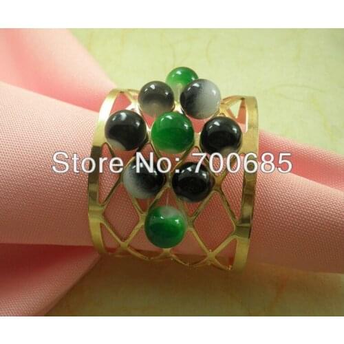 Napkin rings agete beaded wedding , napkin holder