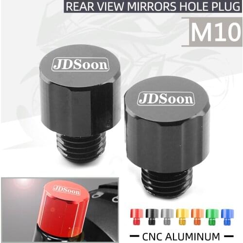 Motorcycle M10*1.25 CNC Aluminum Rear View Mirrors Hole Plug Screws Cap Universal For YAMAHA NMAX N-MAX 125 2017 2018 2019