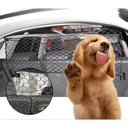 New Car Dog Barrier Seat Net Organizer Universal Stretchy Auto Backseat Storage Dog Protection Net Car Isolation Barrier Pet