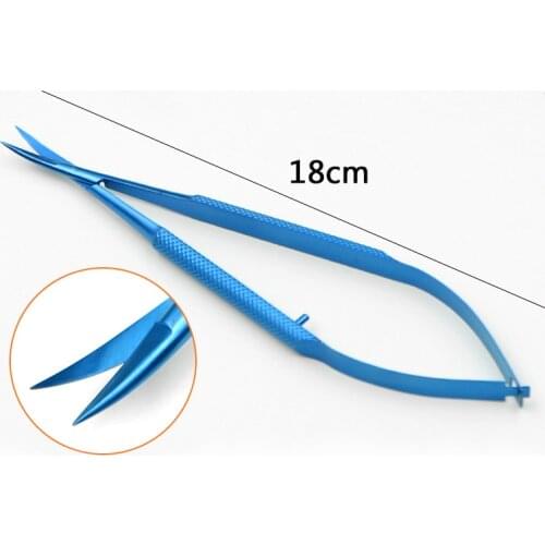 Titanium alloy ophthalmic microscopic fine scissors 16/18cm