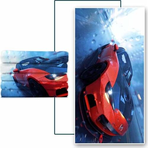 Microfine Beach Shawl Square Swimming Bath Towel Digital Printing Yoga Picnic Absorbent Bedding