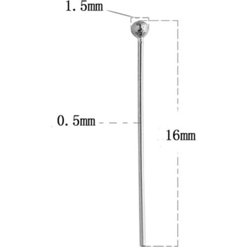 Beadsnice 925 Sterling Silver Headpins with Round Ball for Earring Jewelry Supplies 3784