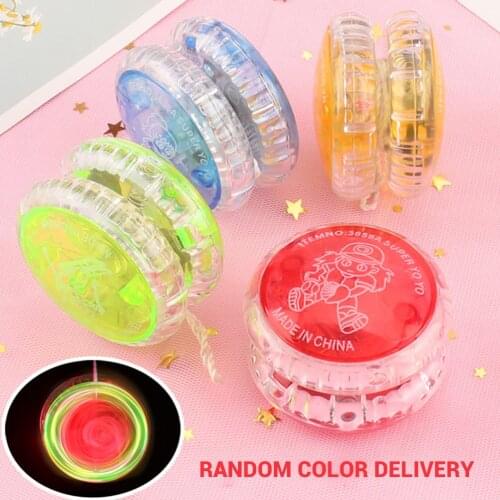 LED Flashing Magical Yoyo Ball Toys For Kids Colorful Plastic Easy To Carry Yo-yo Toy Party Boy Classic Funny Toys Gift