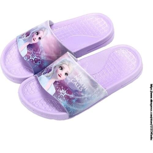 Disney Non-slip Children Slippers Frozen Princess Elsa Slipper EVA Summer flip flop Kids Water Shoes Girls Shower Slippers Baby