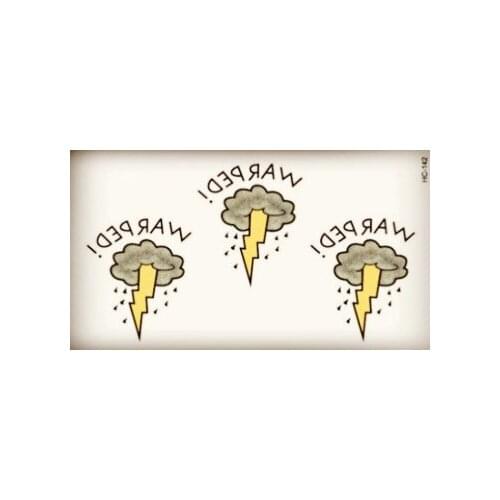 Thunder Cute Lighting Print Body Art Beauty Makeup Waterproof Temporary Tattoo Stickers