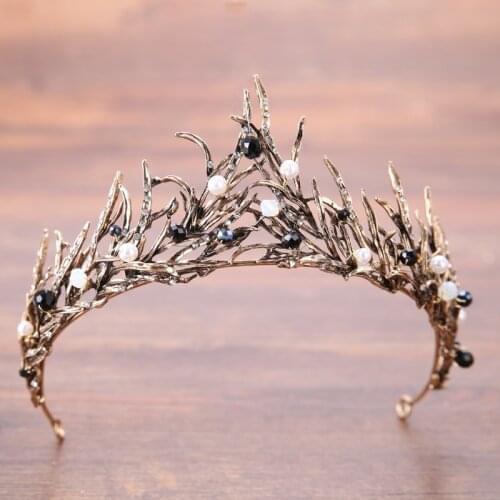 Princess Crystal Tiaras Crowns Black Luxury Crystal Bride Queen Prom Crown Wedding Party Hair Jewelry Accessories Mulit Style