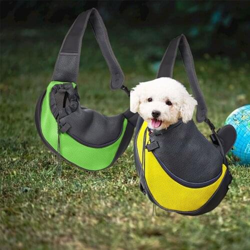 Pretty&Better Breathable Dog Carrier Outdoor Travel Handbag Pouch Mesh Shoulder Bag Sling Pet Travel Tote Cat Puppy Carrier