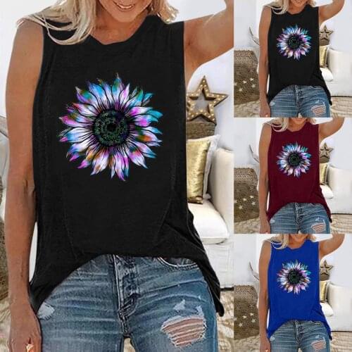 Women Letters Printing Sleeveless O-neck Vest Tank Shirt Tunic Blouse Tops Summer Sleeveless T-Shirts Female Camisetas De Mujer