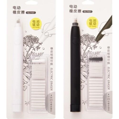 1 Set Mechanical Electric Eraser Pencil Drawing Cute Kneaded Erasers for Kids School Office Supplies Rubber Pencil Eraser Refill