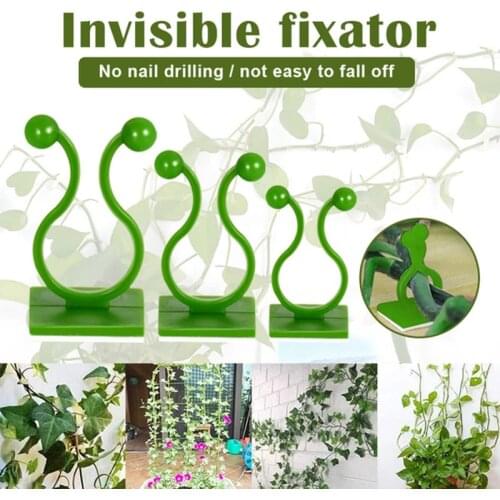 10/20pcs Plant Climbing Wall Clip Invisible Wall Vines Fixture Wall Sticky Hook Holder Plant Cages Plant Supports Clip Vine Clip