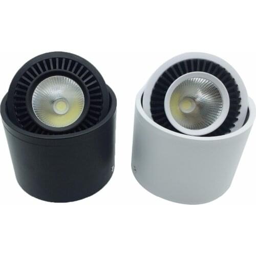 10Pcs COB LED Downlights Dimmable 5W 7W 9W 15W Surface Mounted LED Ceiling Lamps Spot Light 360 Degree Rotation LED Downlight