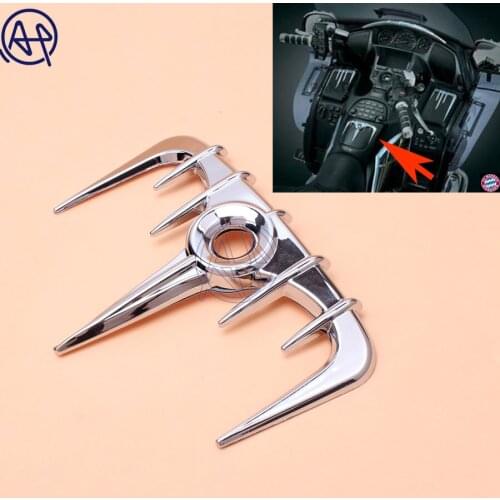 1x Motorcycle Chrome ABS Fairing Gas Tank Door Trim For Honda Goldwing GL1800 2001-2011