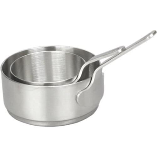 2pc Nonstick Saucepan Mini Milk Pan Pot for Kitchen or Restaurant 50ml 100ml