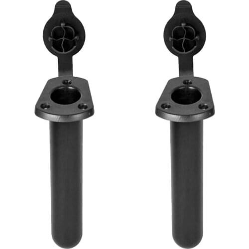 2x Kayak/Canoe Flush Mount Plastic Fishing Pole Rod Holder With Cap + Screws