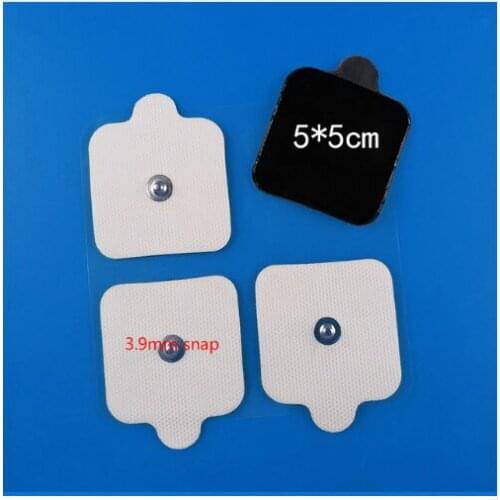 40pcs Square Replacement Electrode Pads 5x5cm snap for HSY2230 Tens EMS units COMPEX Muscle Stimulator Empi machine