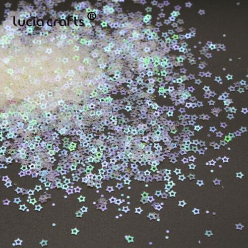 50g 4mm Star Glitter Clear Loose Sequins Crafts Paillettes For DIY Nail Art Sewing Clothes Wedding Decoration D0213