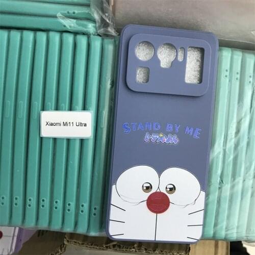 Liquid state Doraemon Face Phone Case For Xiaomi Mi11 Ultra Mi10 Lite Mi 10 Pro Mi 11Pro cartoon TPU colored drawing Back Cover