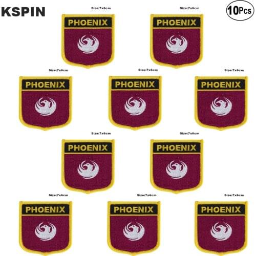 Phoenix Flag Embroidery Patches Iron on Saw on Transfer patches Sewing Applications for Clothes in Home&Garden
