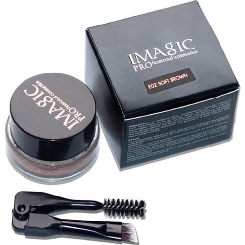 IMAGIC Eyebrow Enhancer Set with Brush Gel Brand Lasting Waterproof Tint Cosmetics Brown Black Eyes Makeup Cream
