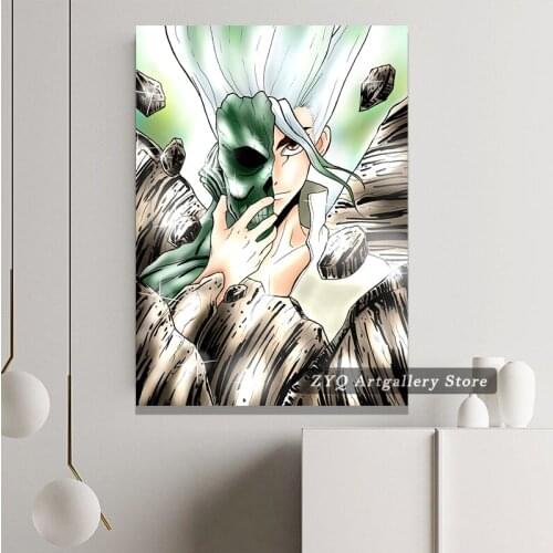 Dr Stone Senku Ishigami Anime Home Decor Canvas Painting Wall Pictures Living Room Decoration Art Posters Prints