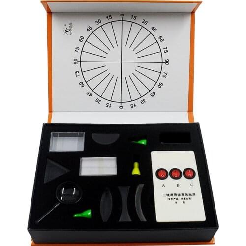 Laboratory Equipment for Experiments, Concave, Convex Lens, Prism, Physical Optical Kit