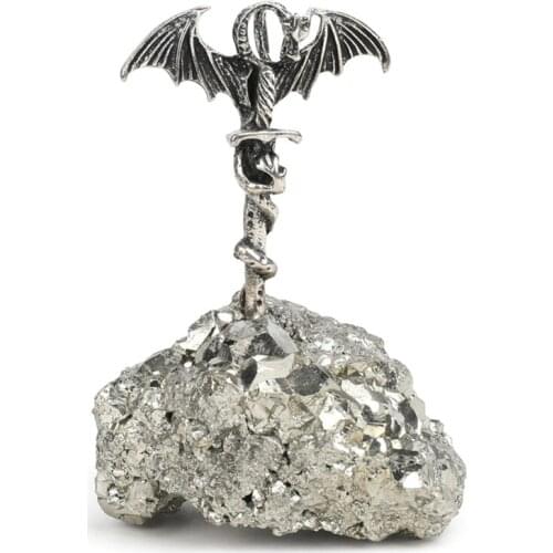 Natural Pyrite Cluster Energy Healing Crystal Stone Pterosaur Sword Mineral Specimen Ornaments Home Desktop Decor