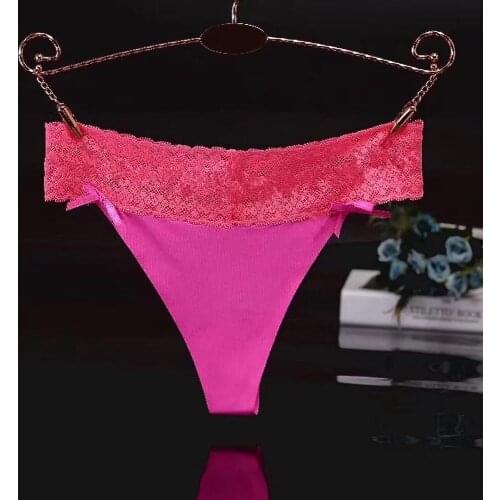 Ice silk Underwear Women 9 Colors mix Solid Low-Rise Hot Sexy Panties Women Thongs And G String Female Breathable Seamless Pant