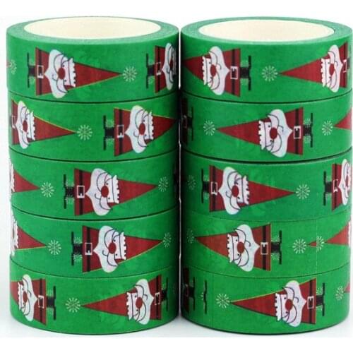 NEW 10pcs/lot Decorative Christmas Santa snowflake Washi Tapes DIY Scrapbooking Stickers Masking Tape Kawaii Papeleria Wholesale