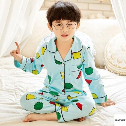 New Arrivals 2020 Spring Autumn Boys Pajamas Set Baby Cute Cotton Sleepwear Suit Kids Nightwear Pants Boys Set Children Gift