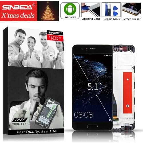 Fingerprint Sensor 5.1"Original For HUAWEI P10 LCD Touch Screen with Frame For HUAWEI P10 Display VTR-L09 VTR-L10 VTR-L29 LCD #2